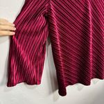 Alfani  Womens Top Burgundy Faux Velvet Metallic Mod Blouse Photo 1