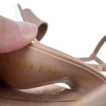 Valentino Garavani Valentino Rockstud Nude Patent Leather Block Heel Sandals 38.5 Designer Shoes Photo 5