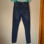 EXPRESS Medium Wash Distressed Super High Rise Skinny Jean Size 00R Photo 1