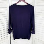 Peck & Peck Collection V Neck Chain Detail Cardigan Sweater Purple XL Button Photo 7