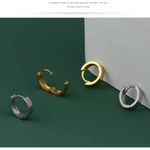 Boutique Unisex‎ Small 14k Gold Plated Sterling Huggie Hoop Earrings, 12mm Photo 8