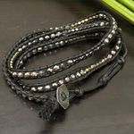 Katie Soleil Black Beads Triple Wrapped Beaded Cord Bracelet Photo 2