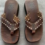 REEF Platform Leather Sandals Photo 1