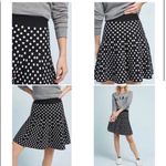 Maeve Anthropologie  Knit Polka Dot Flare Skirt Size Small Photo 1