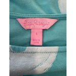 Lilly Pulitzer S Blue Chain Print 3/4 Sleeve Shift Dress Cotton/Spandex Womens C Photo 2