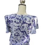 New Raves Vintage Size 3/4 Blue Floral Maxi Long Dress Periwinkle Flowy Chic Photo 12