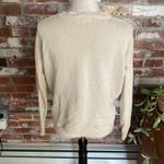 Moon & Madison Sunday Funday Football Cream Knit Sweater Size S Photo 3