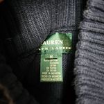 Ralph Lauren Lauren  Navy Ribbed ¼ Zip Mockneck Sweater Size Medium Photo 4