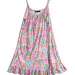 Ralph Lauren Lauren Womens Pink New Spring Ruffle Hem Summer Dress Gown Sz L Photo 0