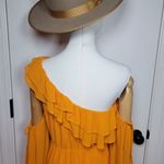 Revolve x Michael Costello Everett One Shoulder Orange Shift Dress Size Small Photo 10