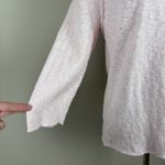 Lulu B Tunic Sweater Top Womens Large Pink Open Knit 3/4 Sleeve Cotton Preshrunk Photo 7