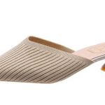 Kitten Heel Summer Mule Slide Color Sand Size 40 Tan Photo 0