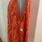 Evri Orange Floral Sleeveless Tunic‎ Top Boho Bohemian Cute Casual size 1x Photo 1