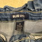 Blue Spice  Paperbag Waist Denim Shorts Women’s Size 0 High Rise Tie Belt Photo 3