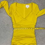 Cinq à Sept Cinq A Sept Miah Ruched Mini Dress Pineapple Yellow 0 Photo 9