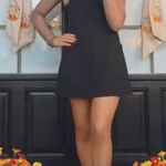 GRACE LILLY Faith Washed Denim Overall Dress Black Size L Photo 0