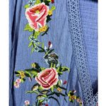 NWT ASOS‎ Floral Embroidered Bell Sleeve Maternity Dress Size 4 Feminine Boho Blue Photo 10