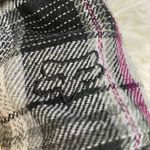 Fox Racing Girls Coat Small Plaid Button Front Faux Fur Lined Hood Pockets Gray Photo 3