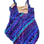 L.L.Bean RETRO Bold print one piece swimsuit Size 14/16 TALL Photo 1