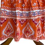 Medium Fall Maxi Dress Long Boho Medium Wrap Dress Cottage Prairie Orange Dress Photo 10
