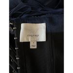 Cinq à Sept CINQ A SEPT Soleil Ruffle Trapeze Hi Low Midi Dress Navy Womens Size 4 Photo 10