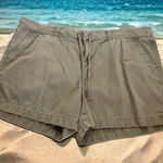 Motherhood 5/$65 Womens Shorts XL Maternity Olive Drawstring Green Shorts Photo 0