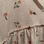 Altar'd State  Embroidered Floral Cotton Babydoll Top Sz S Photo 6