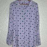 Free People Intimately Women's Oversized Button Shirt Up Top Purple Crystal M Photo 1
