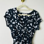 Kenneth Cole Black/White Abstract SS Dress Large Photo 1