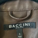 Baccini  Faux Brown Leather Jacket size S length 22” bust 32” BNWOT Photo 4