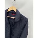 Hunter Women's Navy Blue Quilted Long Sleeve Collared Jacket Size 4 Photo 3