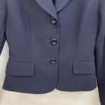 HOBBS navy blue triple button business attire formal blazer jacket 100% wool 10 Photo 2