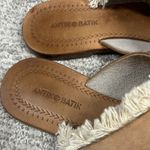 Antik Batik Alba Sandals Womens 7 Natural Leather Fringe Tan Slides Euro 38 Boho Photo 3