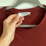 Zenana Outfitters Women's Size M Long Sleeve Side Slit Tunic Top Maroon Red Flowy Oversized Photo 1