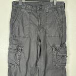 American Eagle  Baggy Jogger Pants Womens Size 10R Faded Black Wash Cargo Y2K Photo 1