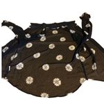 Liz Claiborne SPORT VINTAGE Y2K BLUE & WHITE DAISY PRINT SHEER BLOUSE (LP) Photo 8