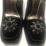 BCBGMAXAZRIA 3 x $50 Bcbg black crush velvet beaded heels 7 1/2 Photo 2