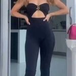 ZARA Barbie™ Mattel Long Jumpsuit Sz Medium in Black NEW Photo 1