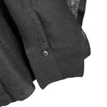 Chico's DESIGN Textured Button Down Shirt Black Long Sleeve Sheer Size 2 (Large) Photo 3