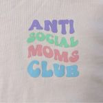 J.Crew University Terry Crop Crewneck Anti Social Moms Club Sweatshirt Small Photo 5