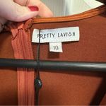 Pretty Lavish Daphne Plunge Mini dress Satin Copper Size 10 Red Photo 4