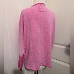 Frank & Eileen Anna Pink Mineral Dye Crew Neck Capelet Triple Fleece Sweater Photo 4