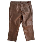 Lands’ End Rose Gold Metallic Ankle Jeans NEW Size 22W Pink Photo 6