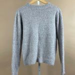 Thyme & Thread Size XL NOPE Graphic Eyelash Fuzzy Sweater Plush Soft Casual Gray Photo 1