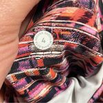 Lululemon Fast and Free Tight II 25" *Nulux Flash Pleat Orange Multi- Size 4 Photo 5