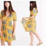 Madewell Women's Sweetgrass Ruffle Sleeve Dress Size 2 Floral Knee Length Travel Photo 1