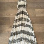 Parker  georgette striped neck tie 100% silk maxi dress Photo 2