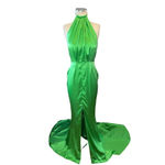 Retrofete Satin Crystal Margot Gown in Green XSmall New. Long Maxi Dress Size XS Photo 4