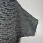 New York & Co. Women's Sweater Top Size XS Gray Open Knit Short Sleeve Photo 2