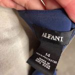 Alfani Womens Navy White Lace Up Spaghetti Strap Colorblock Shift Dress Size 14 Photo 3